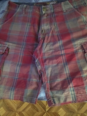 Bermuda shorts used, size M, brown and red