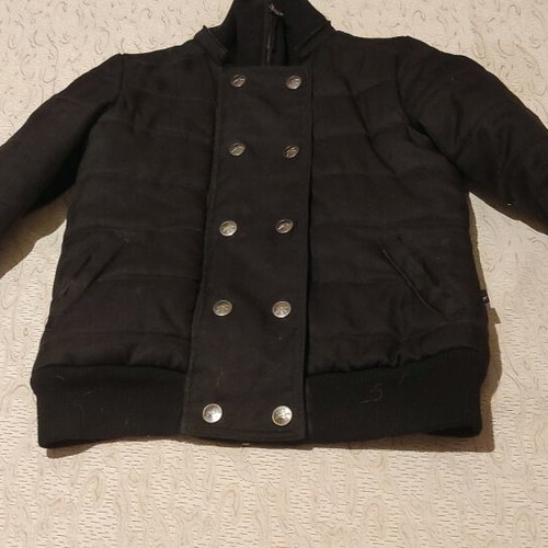 Black jacket medium used with torn lining inside sleeve