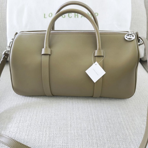 Longchamp Daylong shoulder bag, olive, size L, leather