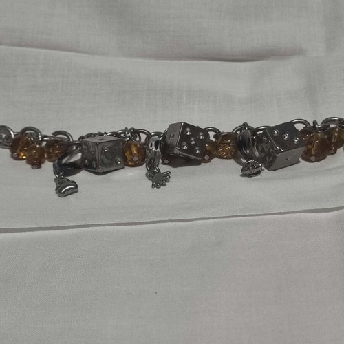Bracelet with semi-precious stones like new, multicolor