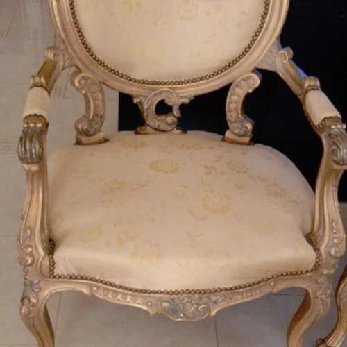 Κλασικό χειροποίητο σαλόνι σε στυλ Louis XV σαν καινούργιο