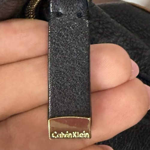 Calvin Klein shoulder bag natural leather
