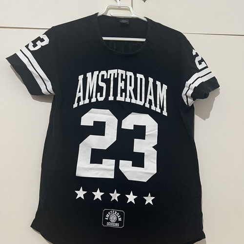Μπλούζα Amsterdam 23 μεταχειρισμένη, μέγεθος Μ, μαύρο και άσπρο