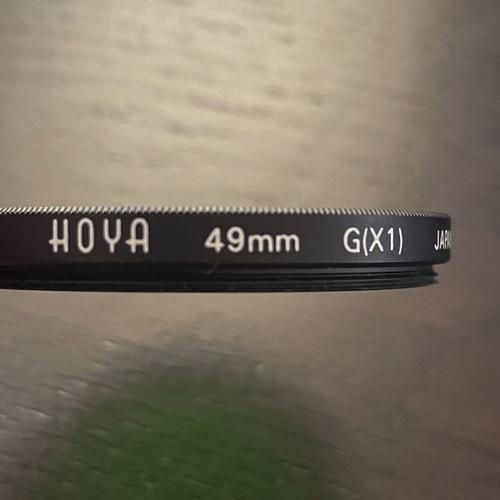 Hoya G(X1) 49mm lens filter like new, vintage Japan