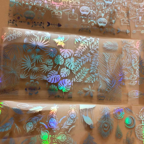Aurora Glass holographic nail stickers new, pack of 5