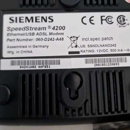 Modem ADSL SpeedStream 4200 Siemens new, unused