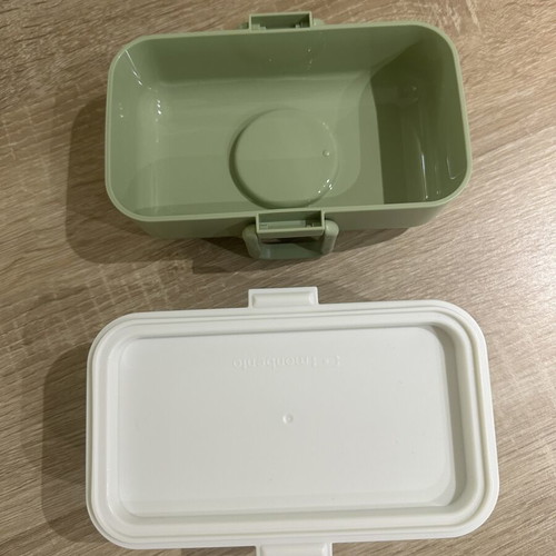 Monbento rectangular lunchbox with removable bear decoration