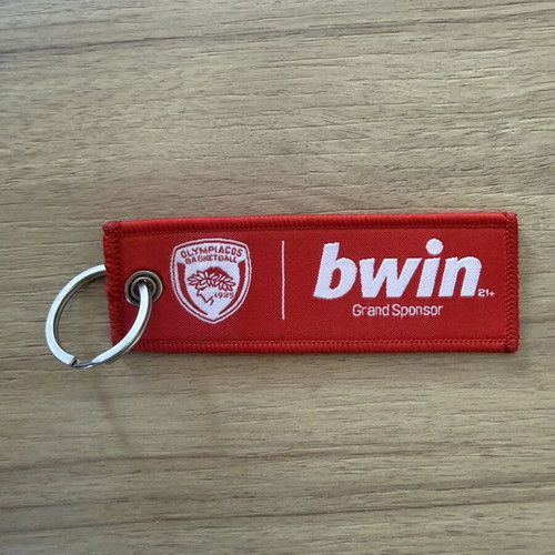 Olympiacos Basketball × bwin fabric keychain, red