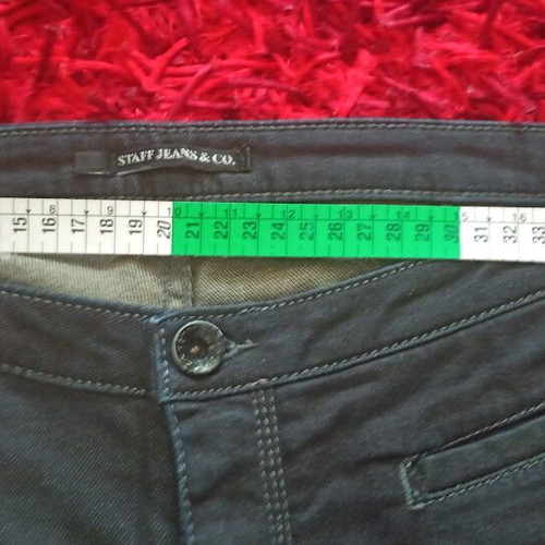 Staff women's low-rise pants like new, blue, size L