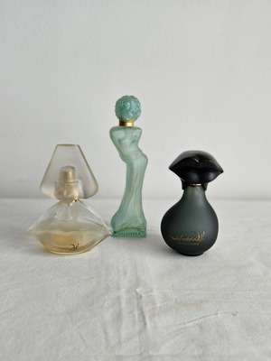 Salvator Dali empty perfume bottles used, collection of 3 pieces