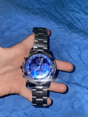 Ανδρικό ρολόι blue light με μεταλλικό μπρασελέ καινούργιο