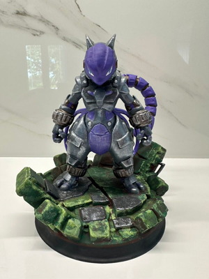 3D Mewtwo Pokémon plate χειροποίητο, καινούργιο