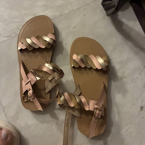 Mix Mind sandals Lapin kids, size 33, pink and gold