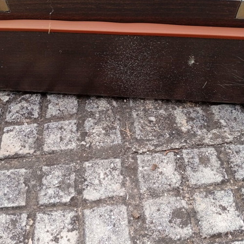Entrance door used 2.15x0.94 solid wood with security lock