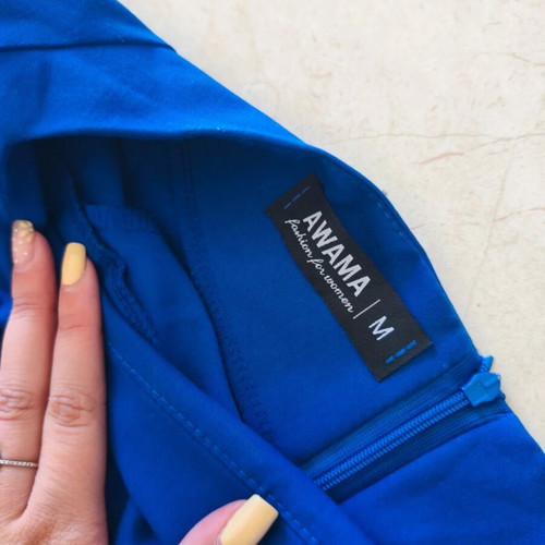 Awama midi dress blue like new, A-line elegant fit