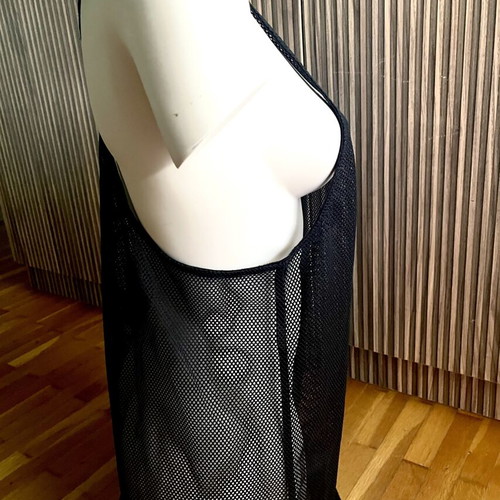 Black mesh blouse size L like new by Calliope