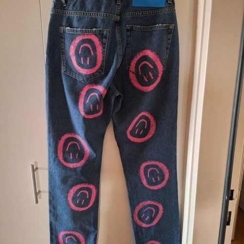 One Teaspoon denim pants like new, size 26, blue with pink