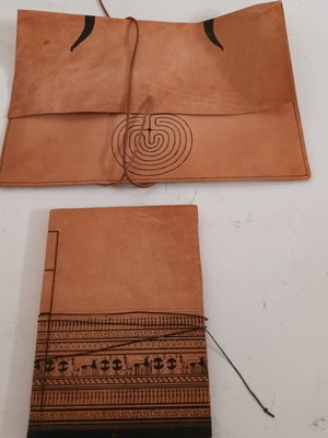 Minotauros handmade notebook and portfolio from goatskin leather new