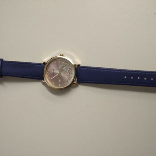Women's watch new with blue strap and gold details