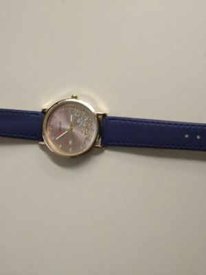 Women's watch new with blue strap and gold details