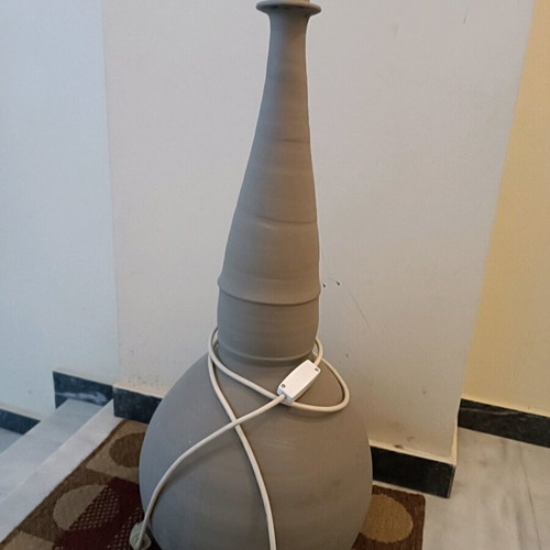 Clay lamp shaped like a pumpkin like new