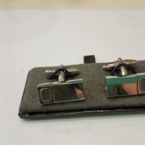 Ascot cufflinks new, silver stainless steel