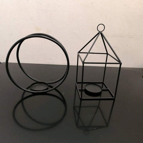 Metal decorative holders for candle or small plant like new