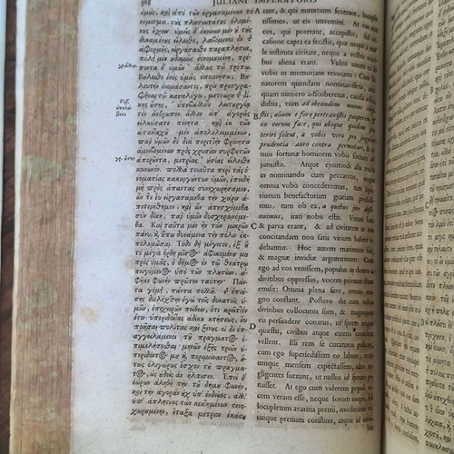 Ioulianou Autokratoros ta Sozomena book used, 1696 edition