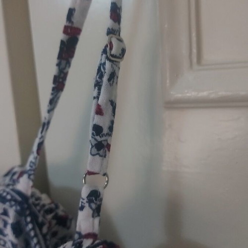 Attrattivo women's strap blouse like new, blue and white