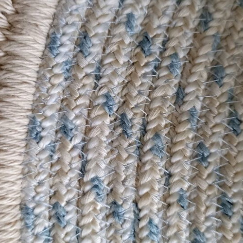 Handmade placemats new, set of 2 with fringes 38 cm diameter