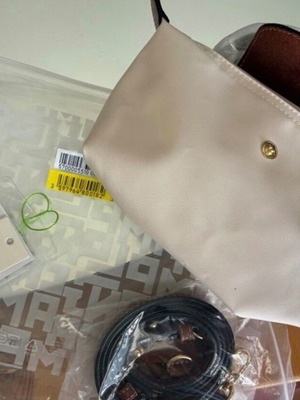 Longchamp mini crossbody bag, beige