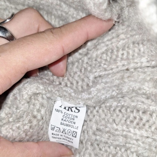 Ars women's knitted sweater 100% cotton, beige, size M