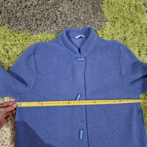 Marks & Spencer blue midaxi women fleece trench jacket like new, size S