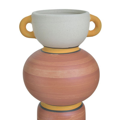 Decorative ceramic vase multicolor Inart new 12x12x26cm