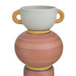 Decorative ceramic vase multicolor Inart new 12x12x26cm