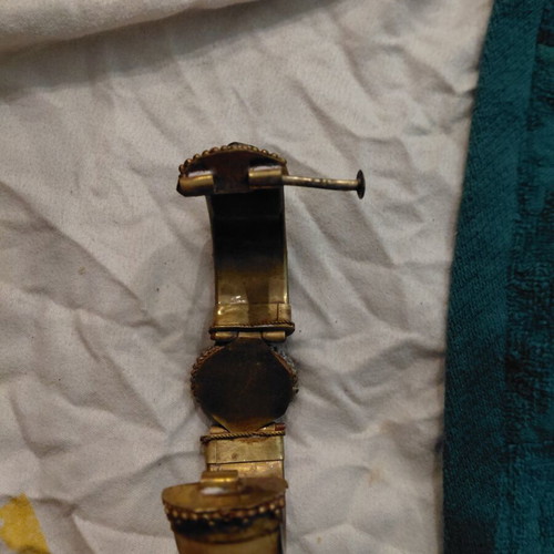 Vintage Tibetan Bracelet with Jade and Bone, like new