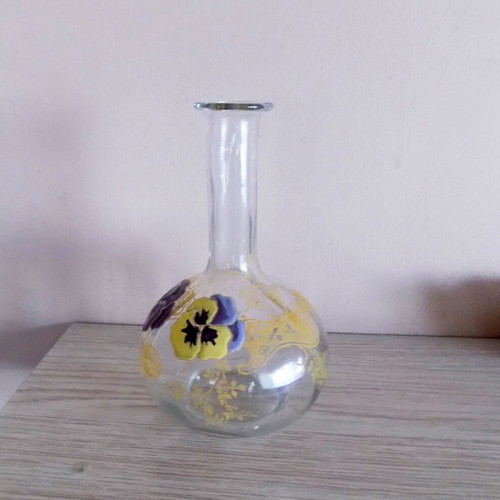 Antique carafe hand-painted used 19th century