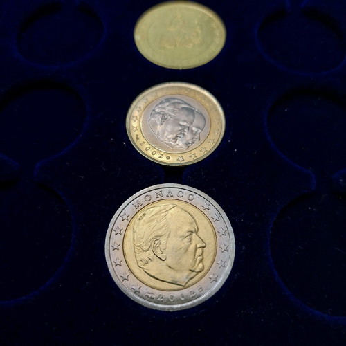 Monaco UNC 2002 coin set, 20c to 2 euro, new