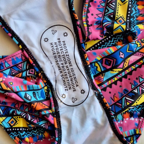 Temu bikini set XL neon ethnic aztec print new
