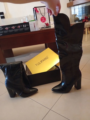Leather boots new, size 36, black