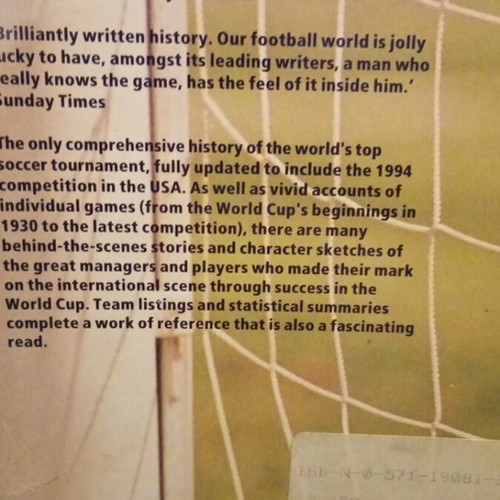 The story of the World Cup 1930-1994 used book