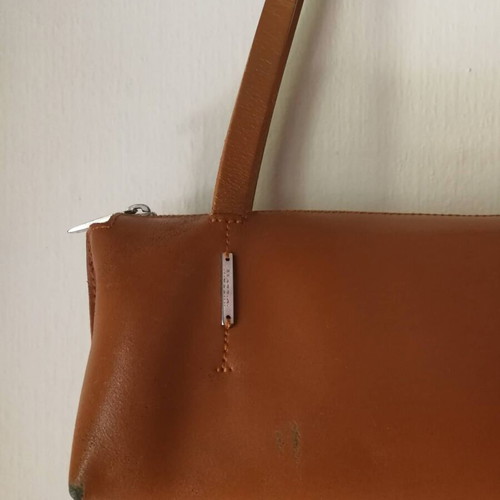 Mazzini vintage 90s leather shoulder bag used, brown