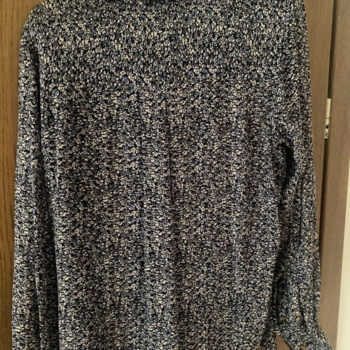 GANNI shirt semi-sheer floral size 36 like new, blue