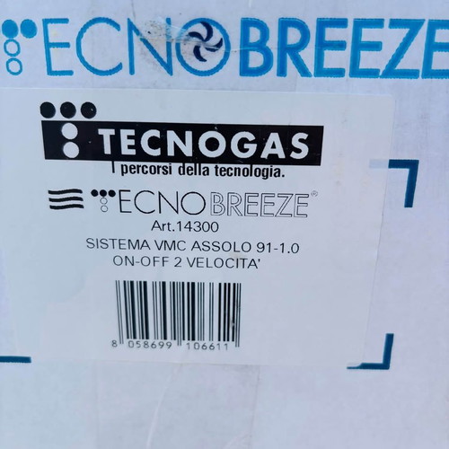 Tecnogas TecnoBreeze Assolo 91-1.0 ventilation system new