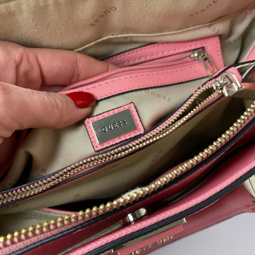 Guess handbag pink like new with crossbody strap