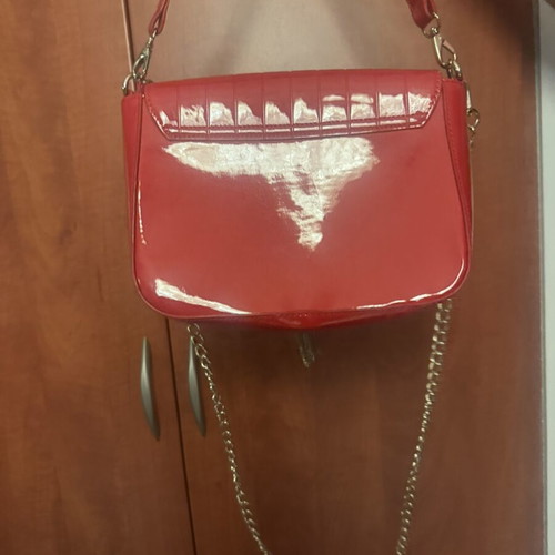 Red shoulder bag