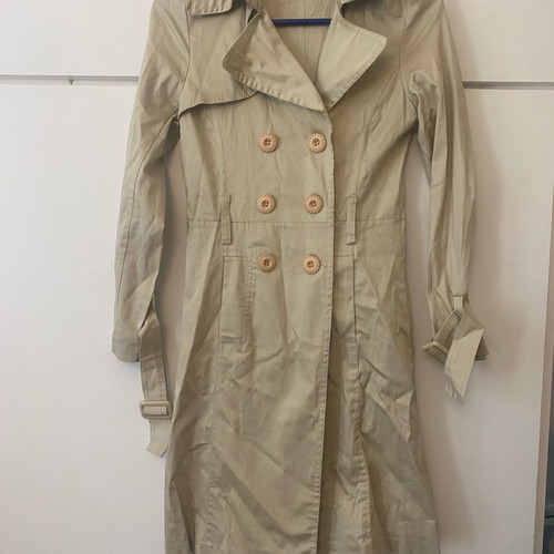 Trench coat used, beige, missing belt, size S