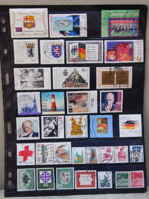 German sealed stamps collection with protective sleeves used