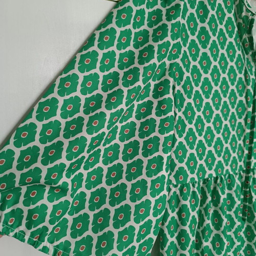 Long dress, white and green, size XL