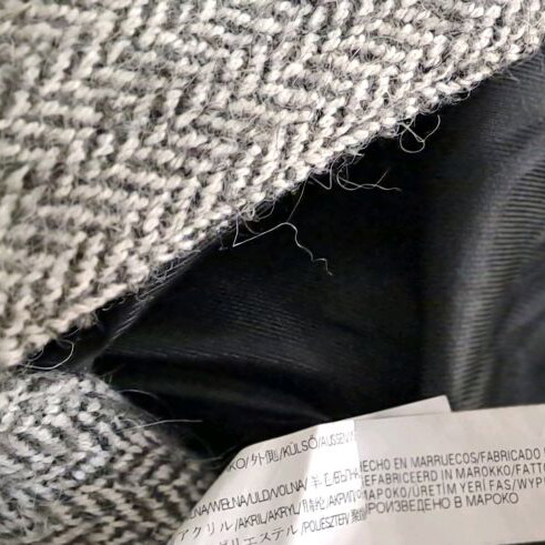 Zara Basic Herringbone Military Wool Blend Coat like new, size L